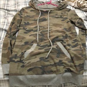 Camo hooded shirt